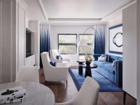 A seating area at Sofitel Barcelona Skipper