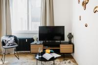 TV a/nebo společenská místnost v ubytování Prague Days - 1BDR - Workspace - Netflix - New Town
