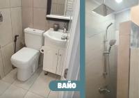 Ένα μπάνιο στο Moderno apto con terraza a cuadras del Shopping Terminal