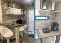 Η κουζίνα ή μικρή κουζίνα στο Moderno apto con terraza a cuadras del Shopping Terminal