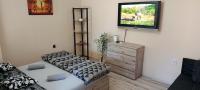 Televízia a/alebo spoločenská miestnosť v ubytovaní Apartmány Riviéra a Chalupa Riviéra Liptov, Bešeňová