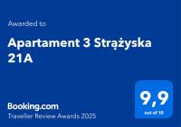 Certifikát, ocenenie alebo iný dokument vystavený v ubytovaní Apartament 3 Strążyska 21A