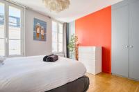 Posteľ alebo postele v izbe v ubytovaní Bel appt 42m² au cœur de Trouville 2mns de la mer