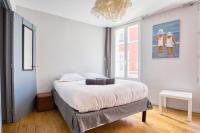 Posteľ alebo postele v izbe v ubytovaní Bel appt 42m² au cœur de Trouville 2mns de la mer