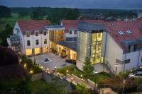 an aerial view of a house with a courtyard at Wellness Hotel Diamant in Hluboká nad Vltavou