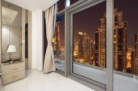 Nespecifikovaný výhled na destinaci Dubaj nebo výhled na město při pohledu z apartmánu