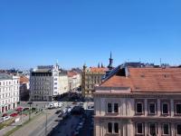 Nespecifikovaný výhled na destinaci Praha nebo výhled na město při pohledu z hotelu