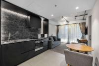Clarion Apartments South Melbourneにあるキッチンまたは簡易キッチン