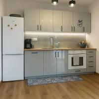 Kuchyňa alebo kuchynka v ubytovaní Apartamenty u Moni