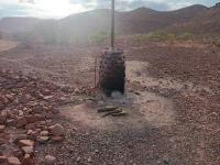 a pile of rocks on the side of a road at Hais Ra Tented Campsite in Khorixas