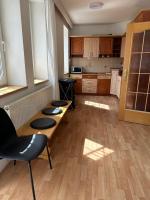 Kuchyň nebo kuchyňský kout v ubytování Apartmány pod horizontem