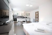 Postel nebo postele na pokoji v ubytování Amenity Apartmány Perná