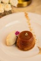 a white plate with a chocolate dessert on it at O:Live Boutique Hotel, A Small Luxury Hotel of the World in San Juan