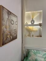 Posteľ alebo postele v izbe v ubytovaní SERENITY yard apartment