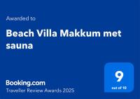 Certifikát, hodnocení, plakát nebo jiný dokument vystavený v ubytování Beach Villa Makkum met sauna
