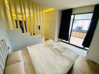 Postel nebo postele na pokoji v ubytování my blue butik otel