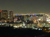 Ein allgemeiner Blick auf Dubai oder ein Stadtblick von der Pension aus
