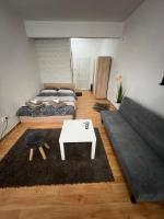 Postel nebo postele na pokoji v ubytování Мини Студио Рози