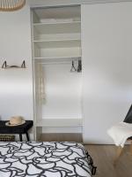 Łóżko lub łóżka w pokoju w obiekcie Chambre d'hôtes chez Marie