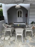 Patio alebo iná vonkajšia časť ubytovania Eleana apartments and studios