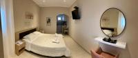 Posteľ alebo postele v izbe v ubytovaní Eleana apartments and studios