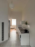 Kuchyň nebo kuchyňský kout v ubytování City center apartment