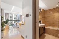 Ein Bett oder Betten in einem Zimmer der Unterkunft Chalet Homes - LUX New Studio With 2 Double Beds in Downtown Dubai