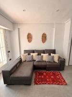 A seating area at Apartamento en la Playa Els Terrers 2