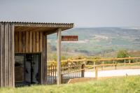 MusburyRiver Cottage HQ的一栋建筑，上面挂着“市中心”的牌子。