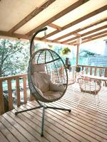 Balkon lub taras w obiekcie Mobil home privé prestige " Le Rêve d'été"