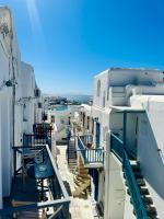 Balkon lub taras w obiekcie Mykonos down town