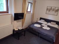 Postel nebo postele na pokoji v ubytování Hotel PODKOST