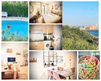 Kuchyň nebo kuchyňský kout v ubytování Ibiscus Apt with Pool, walk to beach, Harbour,Kato Paphos