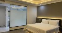 7 Days Inn Fucheng Wu Gongci Gaodeng East Street Binjiang Roadにあるベッド