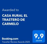 CASA RURAL EL TRASTERO DE CARMELO tanúsítványa, márkajelzése vagy díja