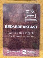 La casa tra i vigneti tanúsítványa, márkajelzése vagy díja