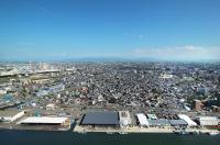 ホテルから撮影された、または一般的な新潟市の景色