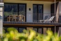 A balcony or terrace at Krone Apartments Schruns, Top 6/7/8
