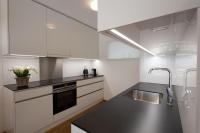 A kitchen or kitchenette at Krone Apartments Schruns, Top 6/7/8