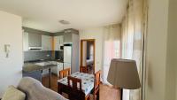 A kitchen or kitchenette at Holiday Apartment Casa Vista Mar Oliastur El Cotillo