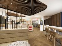 Hilton Garden Inn Brussels Airportにあるキッチンまたは簡易キッチン