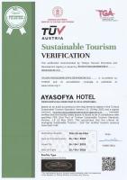 Certifikát, hodnocení, plakát nebo jiný dokument vystavený v ubytování Ayasofya Hotel - Special Class