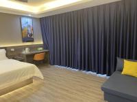 7 Days Inn Fucheng Wu Gongci Gaodeng East Street Binjiang Roadにあるベッド