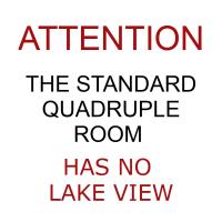 a sign that says attention the standard quarantine room has no take view at Hotel Villa Ruscello in Baveno