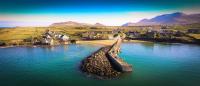 an aerial view of a small island in the water at The Coastguard House @ Tigh T.P. in Ballydavid