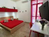 Televízia a/alebo spoločenská miestnosť v ubytovaní Sea View Teti Rooms & Apts
