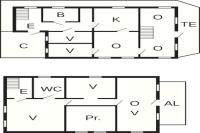 Půdorys ubytování Four-Bedroom Holiday home in Bygstad 2