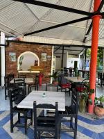Restaurace v ubytování Hospedaje Las Ceibas