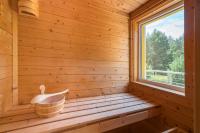 Grundriss der Unterkunft Ferienpark Rübezahl am Müggelsee, Haus 21 Efeu mit eigener Sauna, idealer Ort für Natur- und Erholungssuchende, für Radfahrer, Familien mit Kindern und Hundeliebhaber