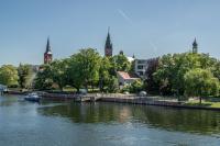 Blick auf einen Fluss in der Nähe des Ferienhauses